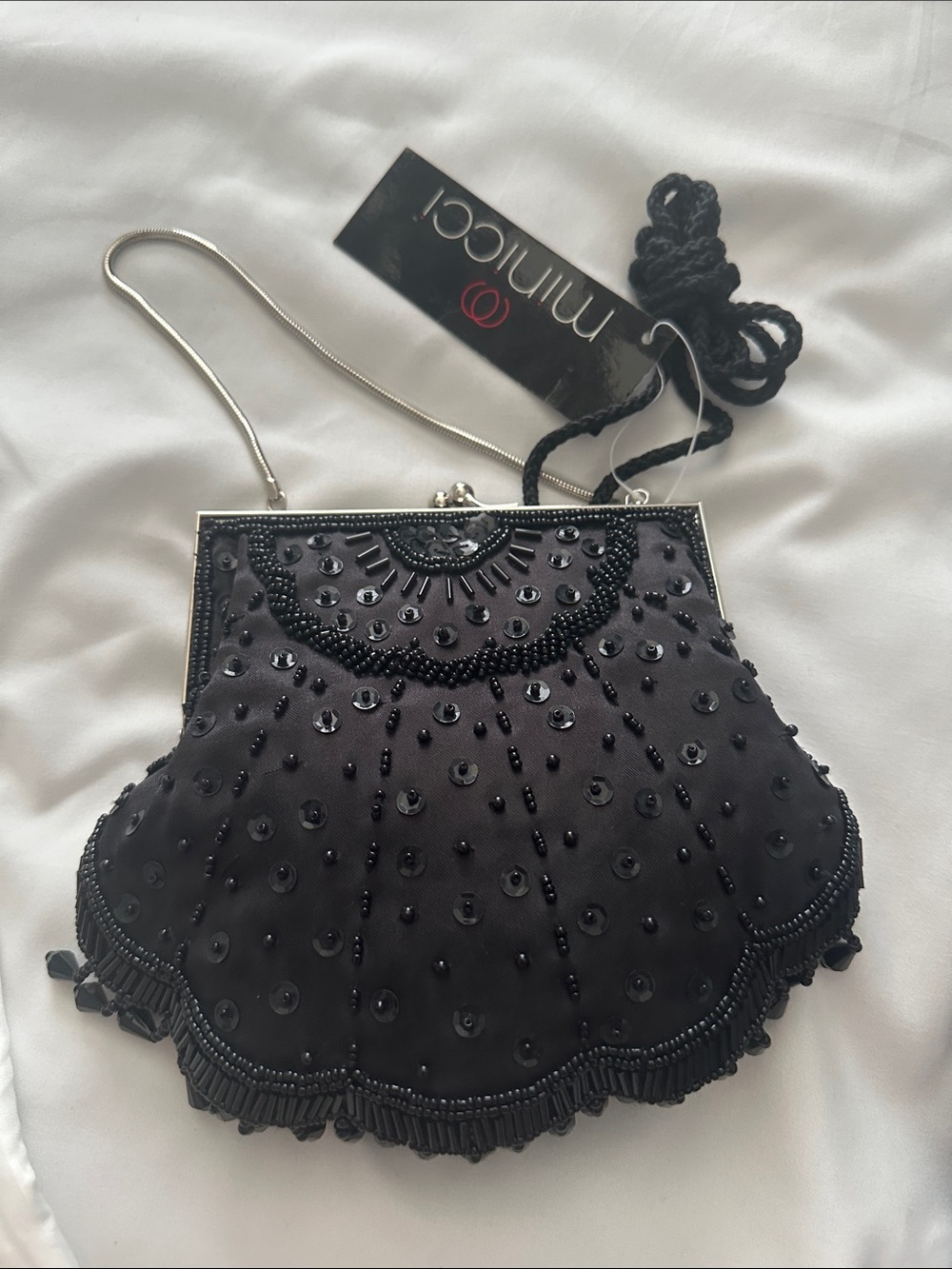 Beaded Black Small Purse/Clutch